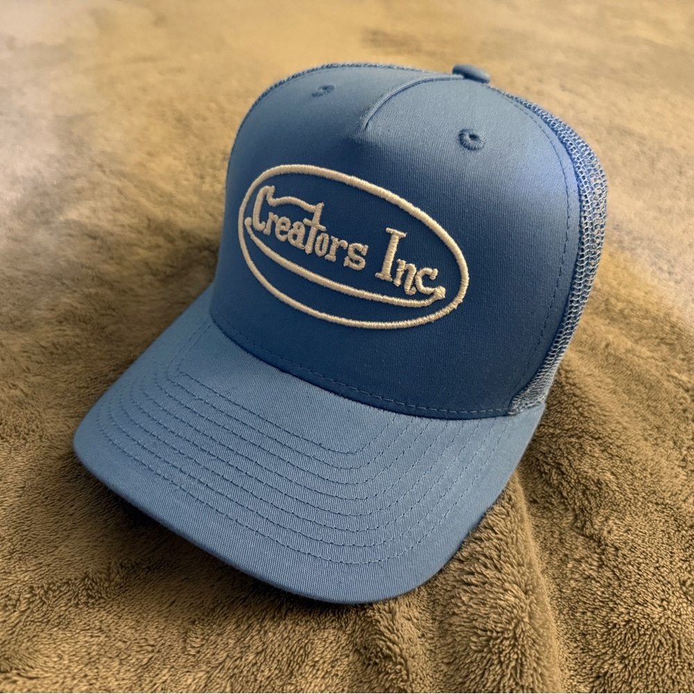 New with Tags Creators Inc. Embroidered Trucker Hat in Blue